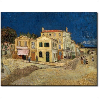 "La Maison jaune ( "La Rue" )" est une huile sur toile signée...