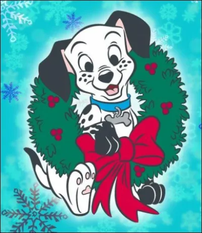 Ce dalmatien de Noël est le frère de Domino et Prunelle et le fils de Pinceau et Dotty. Tout comme son frère et sa soeur, c'est une vedette du film : ''Les 102 dalmatiens''. Il a les deux oreilles noires ainsi que les doigts des deux pattes avant, qui sont noirs aussi. Il a des taches similaires à des taches de rousseur sur ses joues, le bout de la queue noire, et un collier en forme d'os.