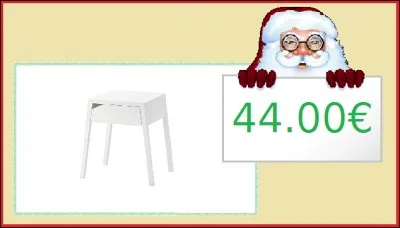 Cette table de chevet suédoise : 44.00