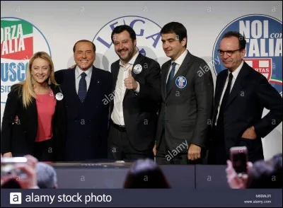 Quels sont les deux principaux partis de la "coalition de centre-droit " ?