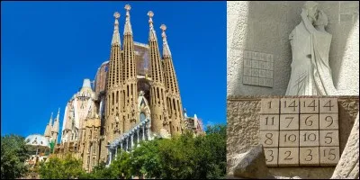 Parlons de la « Sagrada Familia », cette basilique de l'Eglise catholique que l'on peut voir à Barcelone ! Si on observe bien la façade de la passion, près de la représentation de la Trahison de Judas figure un « carré magique » d'ordre quatre !
On ne connaît pas réellement sa signification, mais, laquelle est couramment retenue par les historiens, architectes ?