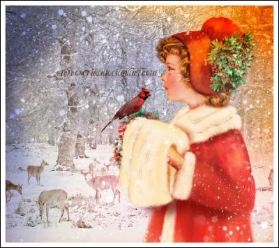 Où la fillette met-elle ses mains pour les préserver du froid ?