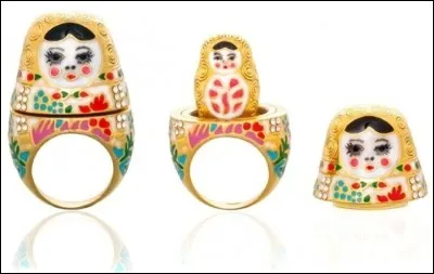 Cette jolie bague a puisé son inspiration dans le folklore russe. Quel nom porte ces poupées gigognes ?