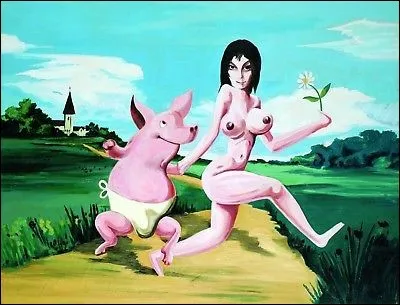 Qui répond à Thérèse ?
''Mais... C'est l'intervention de cette grosse femme... C'est un ptit peu... enfin... ça va très loin !
- C'est là que je me rends compte que malheureusement, je vous ai beaucoup moins bien réussie que le porc.''