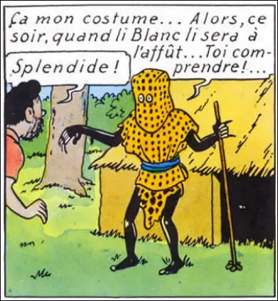 Les membres de quelle société secrète se déguisent-ils en léopard ?