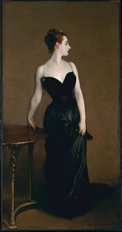 X comme... Madame X qui est le titre de ce portrait célèbre du peintre anglais John Singer Sargent. Une première version du portrait fit scandale, car le peintre avait fait "tomber une bretelle" de la robe, qu'il remit ensuite en place. Cette robe a inspiré le couturier Jean-Louis pour la tenue d'une célèbre star du cinéma, dans un numéro célèbre. Qui et dans quel film ?