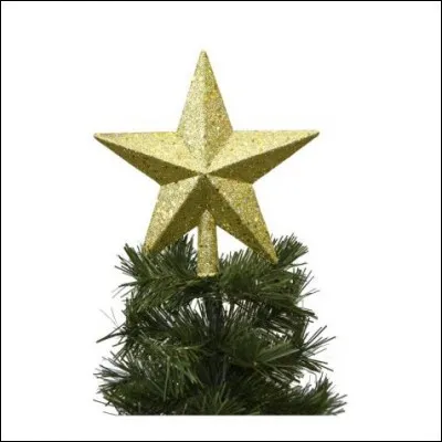 J'ai une forme géométrique, je brille et je suis au sommet du sapin de Noël. Que suis-je ?