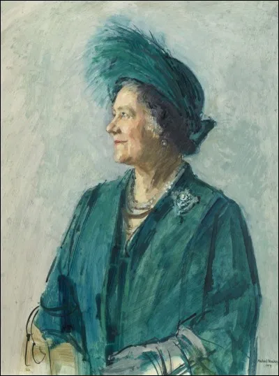 Mikael Noakes a peint une célébrité connue autant pour son goût des couleurs pastels et des chapeaux de plumes que pour son amour de l'Ecosse et du whisky. Qui est-ce ?