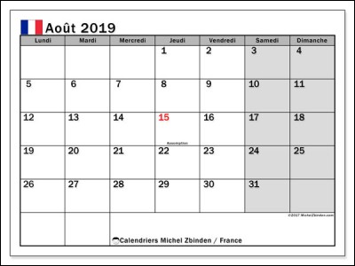 De quel événement allons-nous fêter le 20 ème anniversaire en août 2019 ?