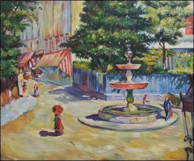 Qui a peint cette fontaine sur "La place Saint-Georges à Paris" ?