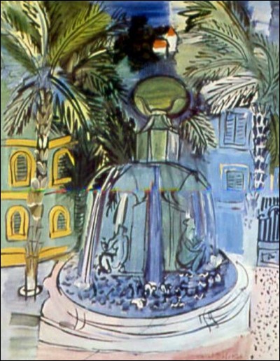 Qui a représenté la fontaine de la ville d'Hyères ?