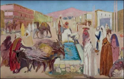 Qui est le peintre de "Fontaine à Biskra" ?
