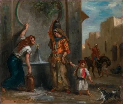 Qui a peint la toile intitulée "Femmes à la fontaine" ?