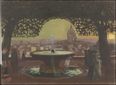 Qui est l'artiste de "La vasque de la villa Médicis" ?