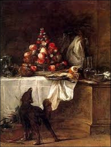 Peinture réalisée par un peintre rococo, ''Le Buffet'' est une huile sur toile peinte en 1728. Parmi ces trois artistes, lequel a exécuté ce tableau exposé au musée du Louvre ?