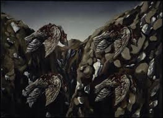 Représentant quatre oiseaux morts presque identiques, ''Le Ciel meurtrier'' est un tableau peint en 1927. De ces trois surréalistes cités ci-dessous, lequel a réalisé cette peinture ?