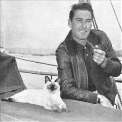 Ce beau siamois, sur le yacht de son propriétaire, est aussi fier et sûr de lui que cet acteur, le tasmanien... ?
