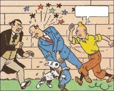 L'ire de notre héros est à son comble dans le « Le Secret de la Licorne ». Que lance-t-il, en pleine bagarre ?