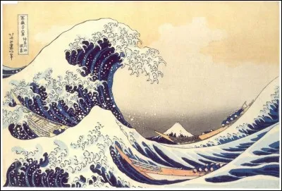 Cette célèbre estampe de Katsushika Hokusai - surnommé le « Vieux Fou de dessin » porte en sous titre « La grande vague (sur la côte de Kanagawa) ». Elle fait partie d'un cycle intitulé « Trente-six... ». Complétez !