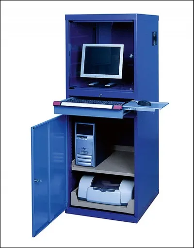 Juste derrière, ce meuble 2.0 est installé. Quel est son nom parmi les choix proposés ?