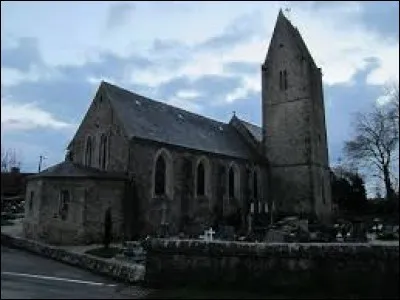 Vous avez sur cette image l'&eacute;glise Saint-Germain de Saint-Germain-de-Tournebut. Village normand, dans l'arrondissement de Cherbourg-Octeville, il se situe dans le d&eacute;partement ...