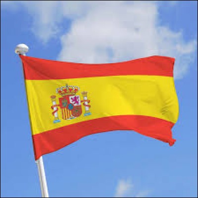 Sur la bande jaune du drapeau de l'Espagne se trouvent les armoiries du pays.
