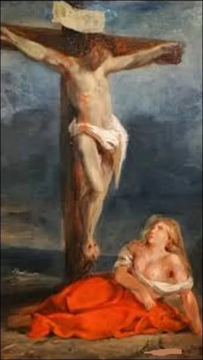 Peinture : 
De ces trois peintres de mouvement romantique, lequel a réalisé ce tableau religieux intitulé ''Sainte Marie Madeleine au pied de la croix'' en 1829 ?