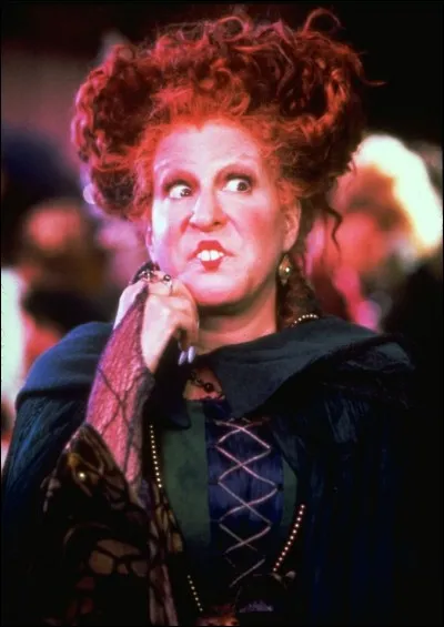 Dans le film "Hocus Pocus", Sarah Jessica Parker interprète une spécialiste des sciences occultes... (Photo Bette Midler dans le film)