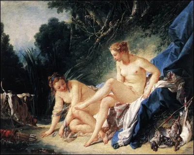 Le XVIIIe siècle voit apparaître en France une peinture sensuelle, souvent qualifiée de libertine.
Qui a peint "Diane sortant du bain" ?