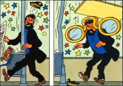 Dans la série « plaies & bosses » du capitaine Haddock, celle-ci est mémorable. Il vous suffit cette fois-ci de retrouver l'accroche décrochée !