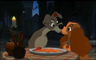 A cause de quel aliment s'embrassent 'Belle et le Clochard' dans le dessin anim de Walt Disney ?