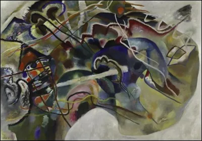 Le « synesthète » [définissez ce terme ! ] Wassily Kandinsky (1866-1944) s'abstrait du figuratif dès les 1910. Quel est le titre de complet de ce tableau : « Bordure .... » ?