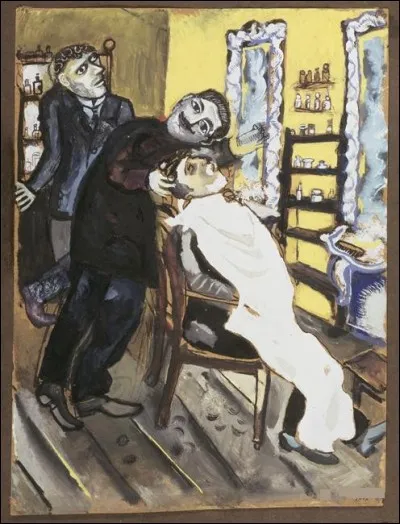 Qui a peint la toile intitulée "Chez le coiffeur" ?