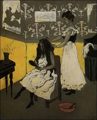 À qui doit-on cette scène représentant "La Coiffure à la bassine rouge" ?