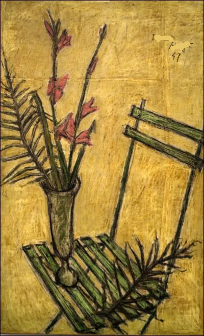 Qui est l'auteur du tableau "Fleurs sur une chaise" ?