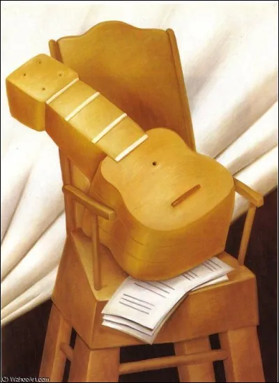 Quii est le peintre de "Guitare et chaise" ?