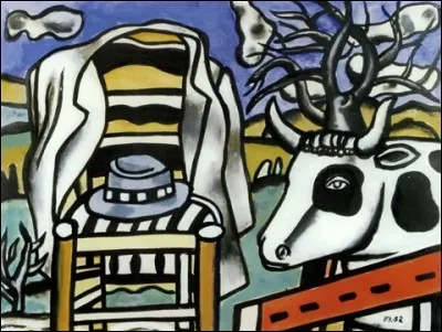 Qui a peint "Chaise, chapeau et vache dans un paysage" ?