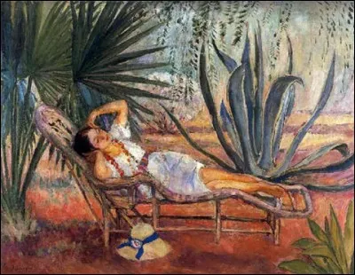 Qui a peint "Marthe assoupie dans une chaise longue" ?