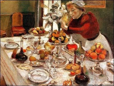 Qui a peint "La table du dîner" ?