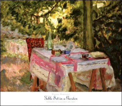 Qui est l'artiste ayant représenté "La Table dans le jardin" ?