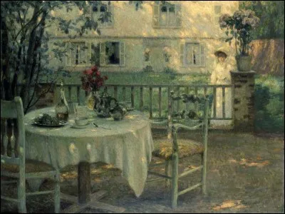 Qui a peint "L'Après-midi, la table dans le jardin à Gerberoy" ?