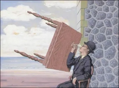 Qui est le peintre de la toile intitulée "Un homme assis à table" ?