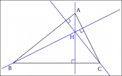 Comment nomme-t-on le point d'intersection des trois hauteurs d'un triangle ?