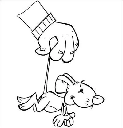 Cette souris, qui devient un escargot tout chaud quand on la trempe dans l'eau et dans l'huile (ne le faites pas, c'est imag dans une chanson enfantine), de quelle couleur est-elle donc ?