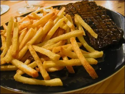Vendredi, je décide d'aller au restaurant avec des amis, on commande, je choisis : des frites et de la viande.
De quelle origine est la frite ?