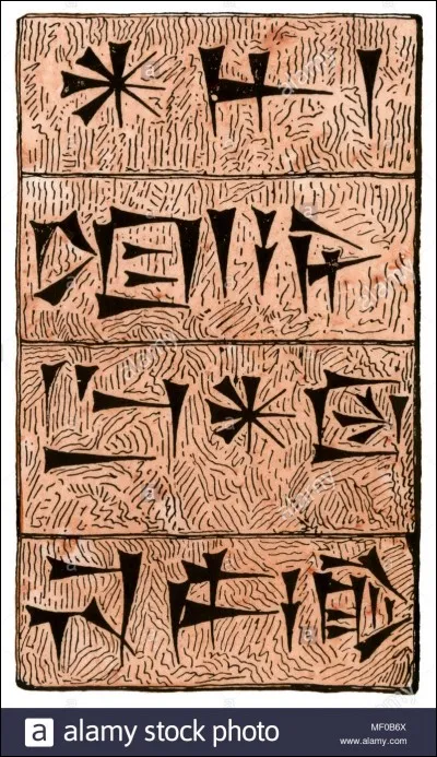 Sur quel support formait-on l'écriture cunéiforme ?