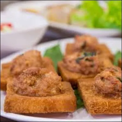 Synonyme de toast, ce mot est employé par les bretons dans Astérix chez les Bretons.