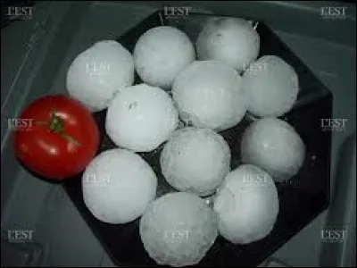 Le record de diam&egrave;tre pour un gr&ecirc;lon est de 15 cm.