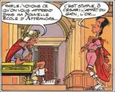 Quel homme politique est caricaturé dans "Obélix et Compagnie" ?