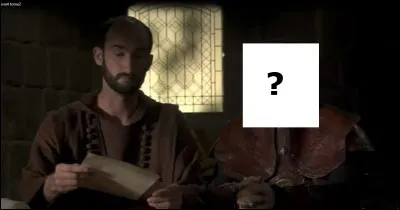 Qui est à côté de Père Blaise dans cette scène où l'achat d'une griffe de dragon vient d'être accordé ?